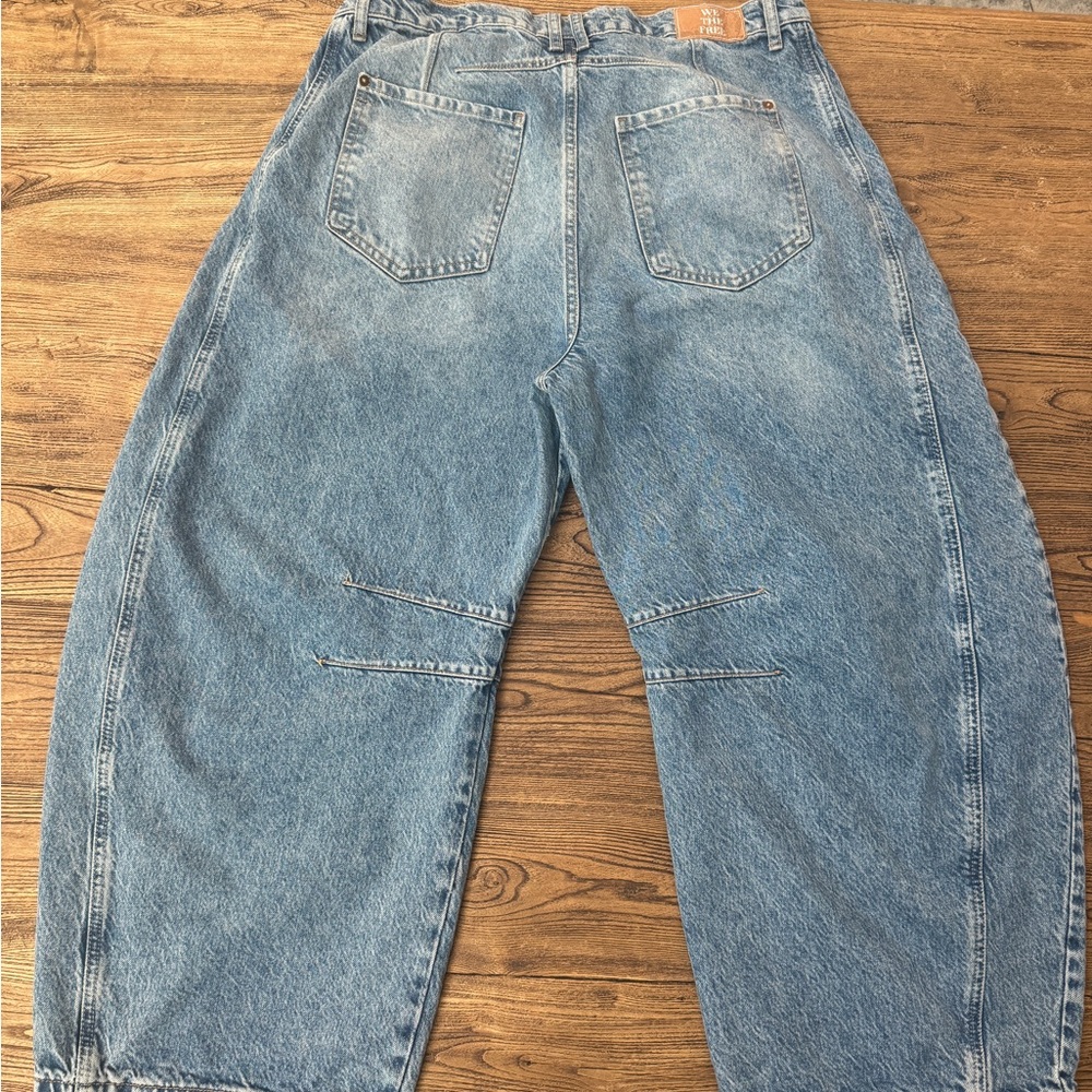 We the Free Good Luck Mid Rise Barrel Jeans